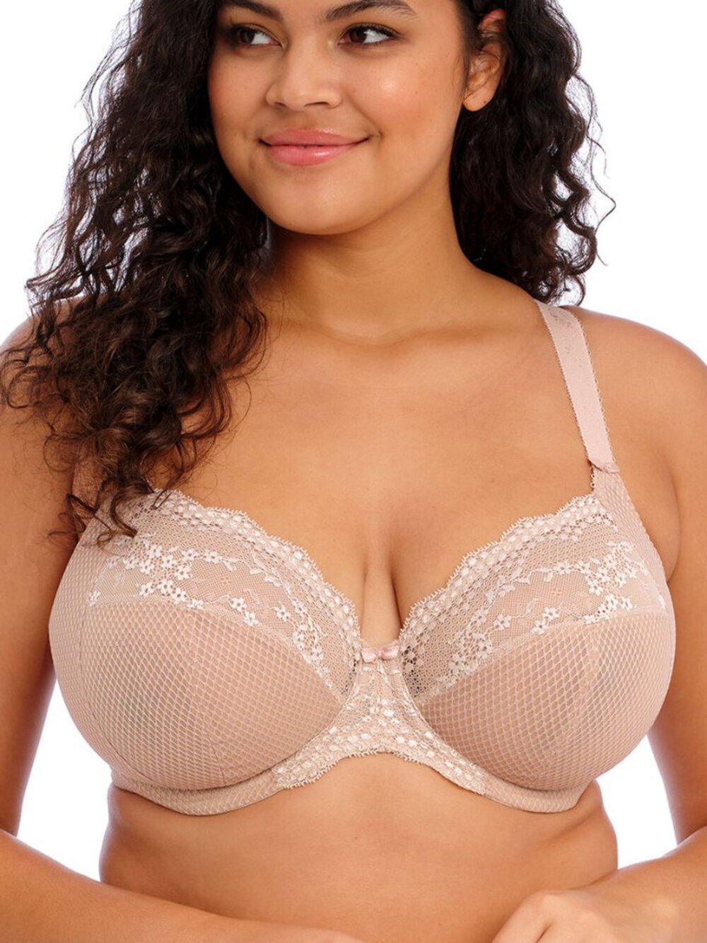 Elomi Charley Stretch Plunge Bra ✨  Women's Size 40L  Fawn EL4382 NWT